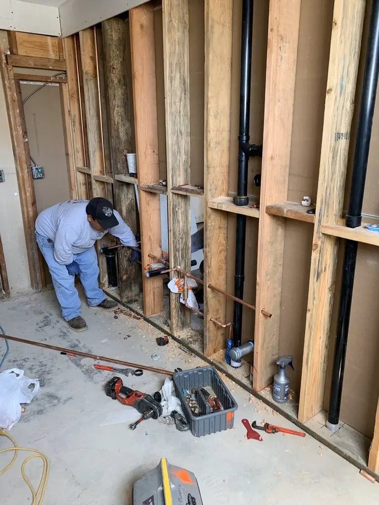 Commercial rough-in plumbing for Gas Line Repair in Lexington